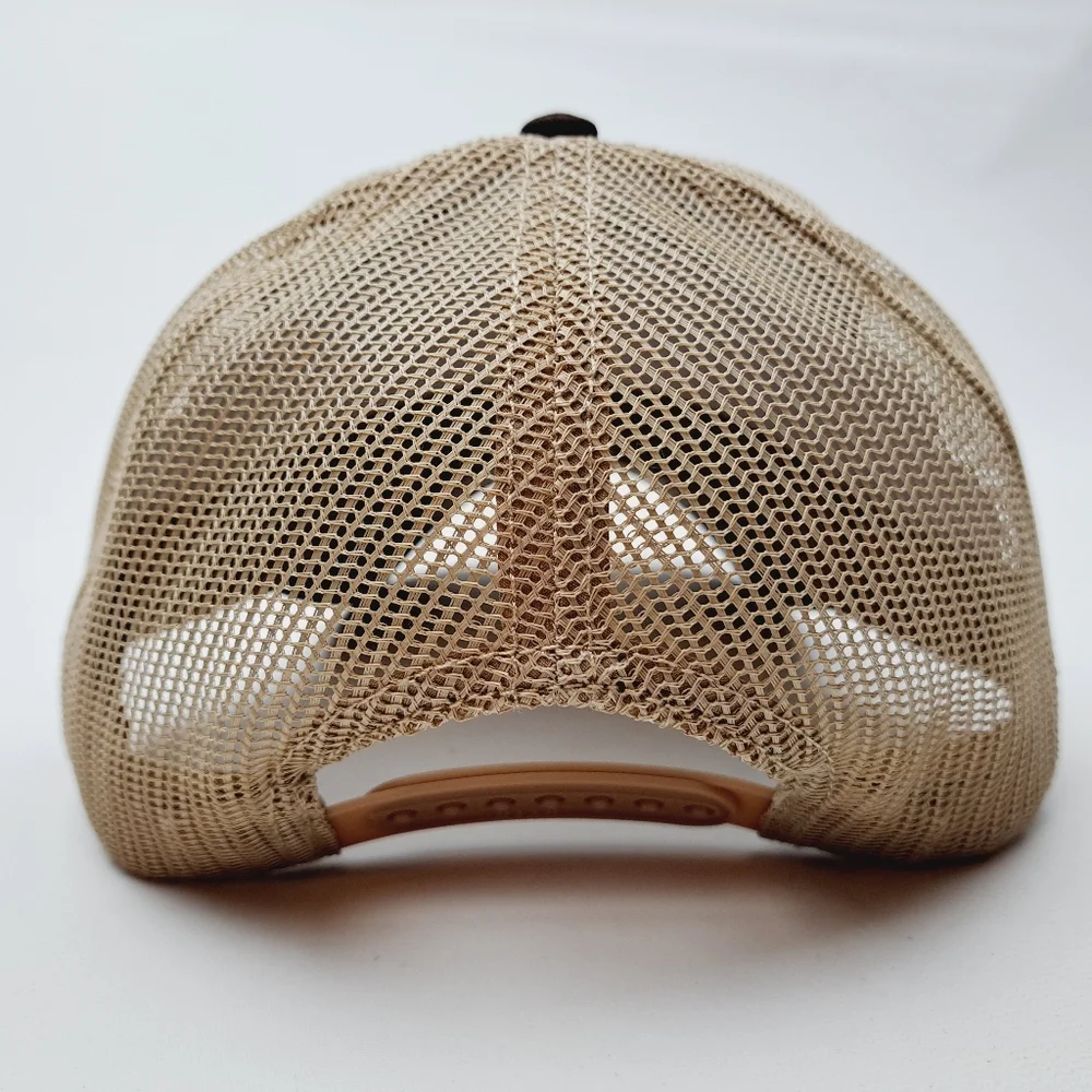 Jurassic Park Ranger Embroidered Patch Trucker Mesh Snapback Cap Hat Brown
